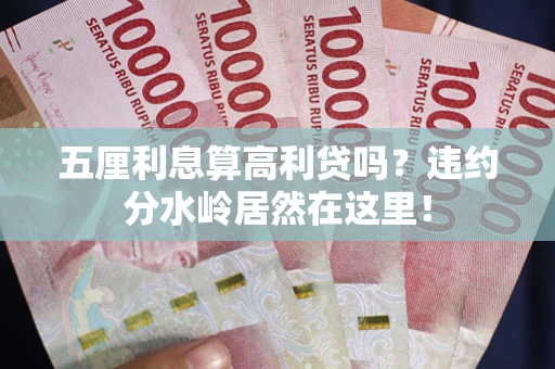 济南五厘利息算高利贷吗？违约分水岭居然在这里！