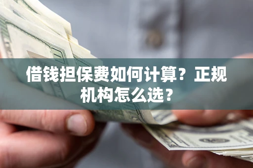 济南借钱担保费如何计算？正规机构怎么选？