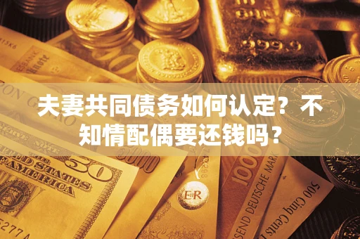 济南夫妻共同债务如何认定？不知情配偶要还钱吗？