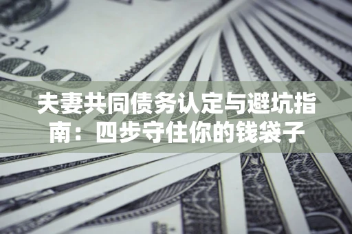 济南夫妻共同债务认定与避坑指南：四步守住你的钱袋子